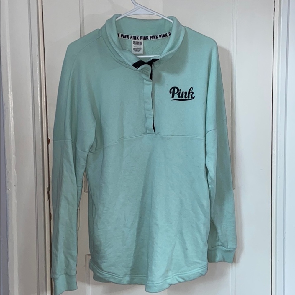 Pink quarter button up